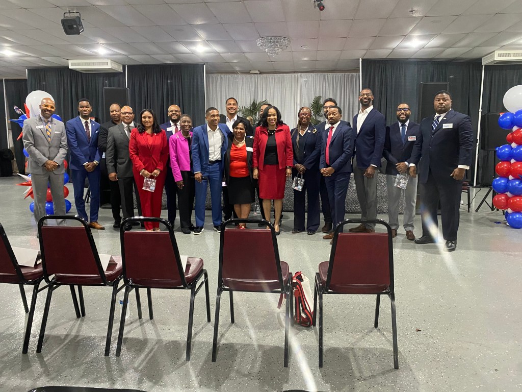 Pictured are the candidates for city council president and for district 11 council.